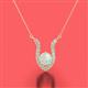 2 - Lauren 5.00 mm Round Opal and Diamond Accent Pendant Necklace 