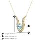 3 - Lauren 5.00 mm Round Aquamarine and Diamond Accent Pendant Necklace 