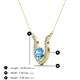 3 - Lauren 5.00 mm Round Blue Topaz and Diamond Accent Pendant Necklace 