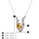 3 - Lauren 5.00 mm Round Citrine and Diamond Accent Pendant Necklace 