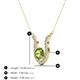 3 - Lauren 5.00 mm Round Peridot and Diamond Accent Pendant Necklace 
