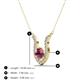 3 - Lauren 5.00 mm Round Rhodolite Garnet and Diamond Accent Pendant Necklace 