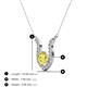 3 - Lauren 5.00 mm Round Lab Created Yellow Sapphire and Diamond Accent Pendant Necklace 