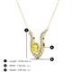 3 - Lauren 5.00 mm Round Lab Created Yellow Sapphire and Diamond Accent Pendant Necklace 