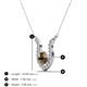 3 - Lauren 5.00 mm Round Smoky Quartz and Diamond Accent Pendant Necklace 