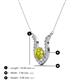 3 - Lauren 5.00 mm Round Yellow Diamond and White Diamond Accent Pendant Necklace 