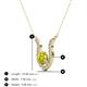 3 - Lauren 5.00 mm Round Yellow Diamond and White Diamond Accent Pendant Necklace 