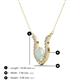 3 - Lauren 5.00 mm Round Opal and Diamond Accent Pendant Necklace 