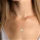4 - Lauren 5.00 mm Round Opal and Diamond Accent Pendant Necklace 