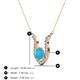 3 - Lauren 5.00 mm Round Turquoise and Diamond Accent Pendant Necklace 