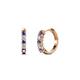 1 - Aricia Petite Iolite and Lab Grown Diamond Hoop Earrings 