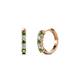 1 - Aricia Petite Green Garnet and Lab Grown Diamond Hoop Earrings 