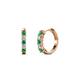 1 - Aricia Petite Emerald and Lab Grown Diamond Hoop Earrings 