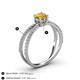 4 - Flavia Classic Round Citrine and Diamond Criss Cross Engagement Ring 