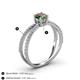 4 - Flavia Classic Round Created Alexandrite and Diamond Criss Cross Engagement Ring 