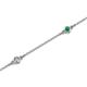 2 - Aizza (5 Stn/2.7mm) Petite Emerald and Diamond Station Bracelet 