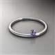 2 - Celeste Bold 3.00 mm Round Iolite Solitaire Asymmetrical Stackable Ring 