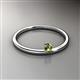 2 - Celeste Bold 3.00 mm Round Peridot Solitaire Asymmetrical Stackable Ring 