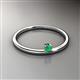 2 - Celeste Bold 3.00 mm Round Emerald Solitaire Asymmetrical Stackable Ring 