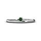 1 - Celeste Bold 3.00 mm Round Created Alexandrite Solitaire Asymmetrical Stackable Ring 