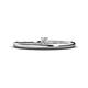 1 - Celeste Bold 3.00 mm Round Moissanite Solitaire Asymmetrical Stackable Ring 