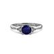 3 - Eve Signature 6.00 mm Blue Sapphire and Diamond Engagement Ring 