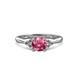 3 - Eve Signature 6.50 mm Pink Tourmaline and Diamond Engagement Ring 