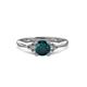 3 - Eve Signature 6.50 mm London Blue Topaz and Diamond Engagement Ring 