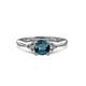 3 - Eve Signature 6.50 mm Blue and White Diamond Engagement Ring 