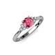 4 - Eve Signature 6.50 mm Pink Tourmaline and Diamond Engagement Ring 