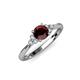 4 - Eve Signature 6.50 mm Red Garnet and Diamond Engagement Ring 