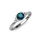 4 - Eve Signature 6.50 mm London Blue Topaz and Diamond Engagement Ring 