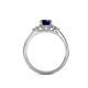 5 - Eve Signature 6.00 mm Blue Sapphire and Diamond Engagement Ring 