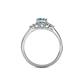5 - Eve Signature 6.50 mm Aquamarine and Diamond Engagement Ring 