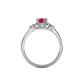 5 - Eve Signature 6.50 mm Pink Tourmaline and Diamond Engagement Ring 