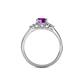 5 - Eve Signature 6.50 mm Amethyst and Diamond Engagement Ring 