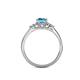 5 - Eve Signature 6.50 mm Blue Topaz and Diamond Engagement Ring 