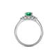5 - Eve Signature 6.00 mm Emerald and Diamond Engagement Ring 