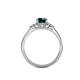 5 - Eve Signature 6.50 mm London Blue Topaz and Diamond Engagement Ring 