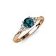 3 - Eve Signature 5.80 mm Blue and White Diamond Engagement Ring 