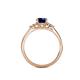 4 - Eve Signature 5.80 mm Blue Sapphire and Diamond Engagement Ring 