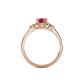 4 - Eve Signature 5.80 mm Pink Tourmaline and Diamond Engagement Ring 