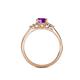 4 - Eve Signature 5.80 mm Amethyst and Diamond Engagement Ring 