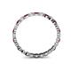 4 - Valerie 2.40 mm Red Garnet and Lab Grown Diamond Eternity Band 