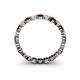 4 - Valerie 2.70 mm Red Garnet and Lab Grown Diamond Eternity Band 