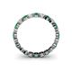 4 - Valerie 3.00 mm Emerald and Diamond Eternity Band 