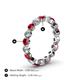 4 - Valerie 3.50 mm Ruby and Diamond Eternity Band 