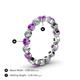 4 - Valerie 3.50 mm Amethyst and Lab Grown Diamond Eternity Band 