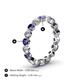4 - Valerie 3.50 mm Iolite and Lab Grown Diamond Eternity Band 