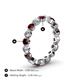 4 - Valerie 3.50 mm Red Garnet and Lab Grown Diamond Eternity Band 